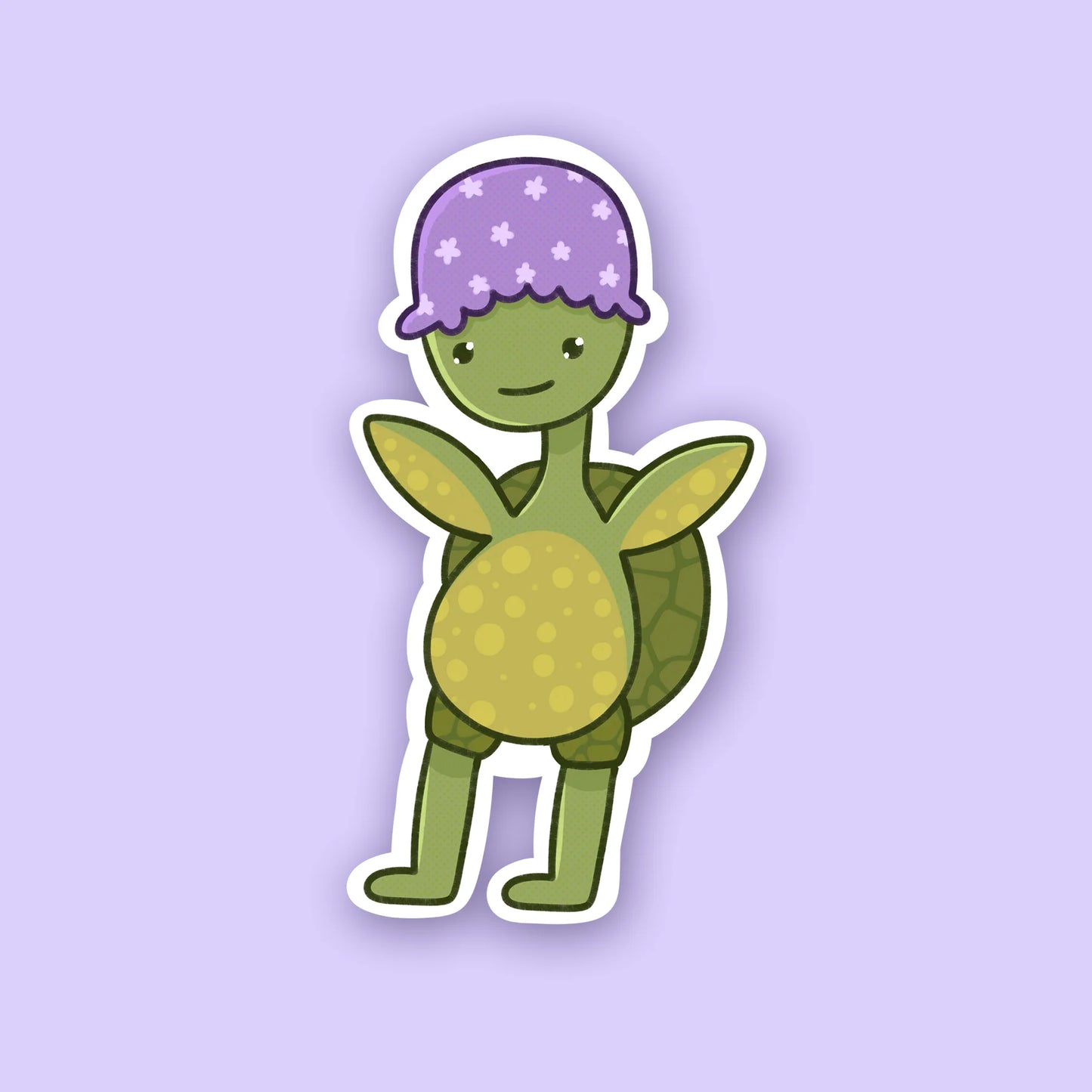 Showering Turtle Sticker
