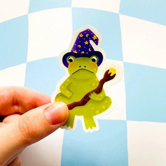 Wizard Frog Sticker - Arttay Designs