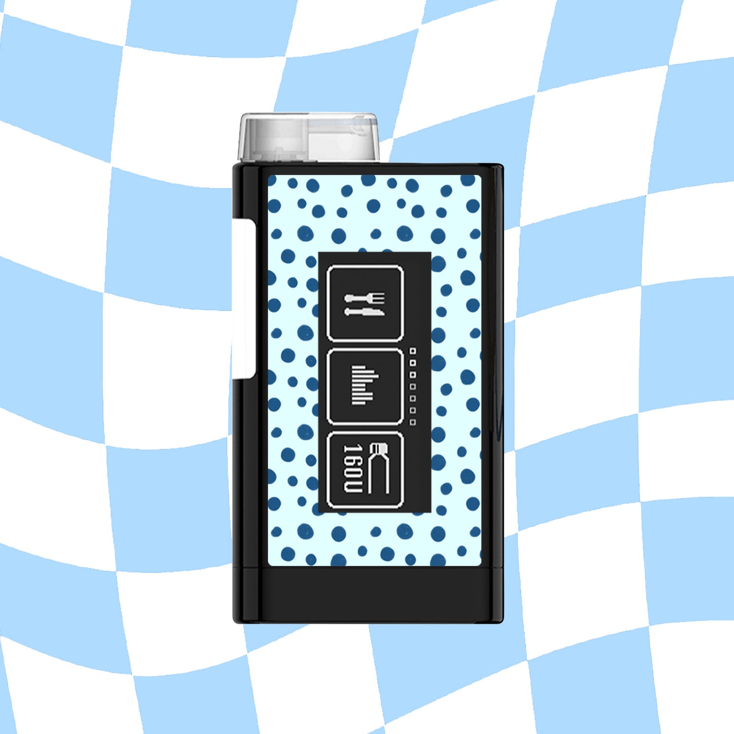 Blue Polka Dots Diabetes Device Stickers