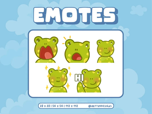 Frog Twitch Emotes - Arttay Designs