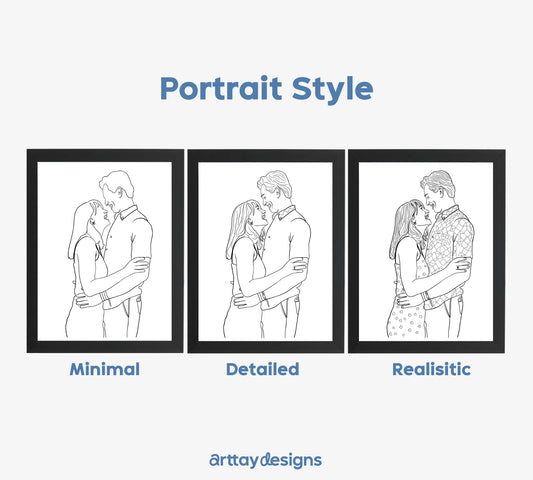 Custom Line Art Portrait - Arttay Designs