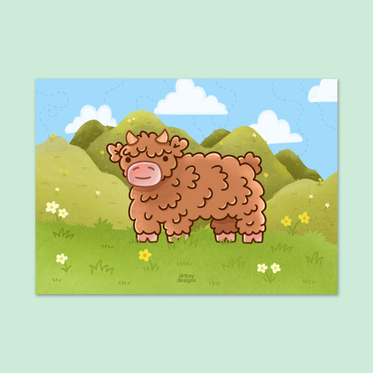 Fluffy Cow Art Print