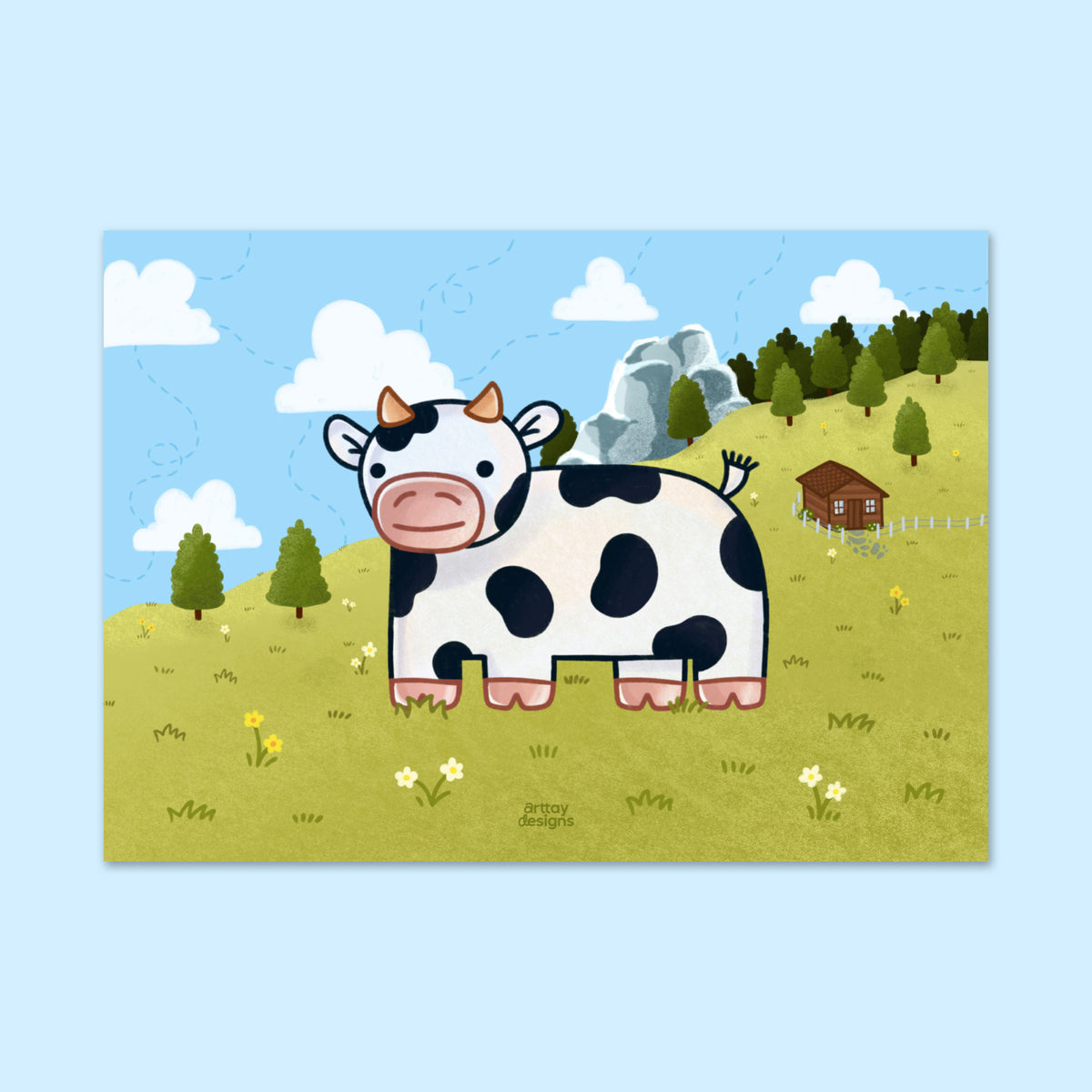 Spotted Cow Art Print