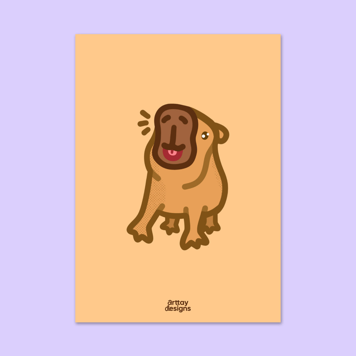 Silly Capybara Art Print