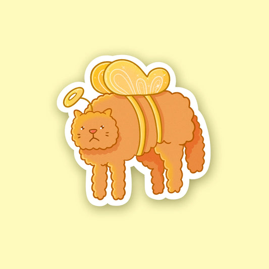 Christmas Angel Cat Sticker