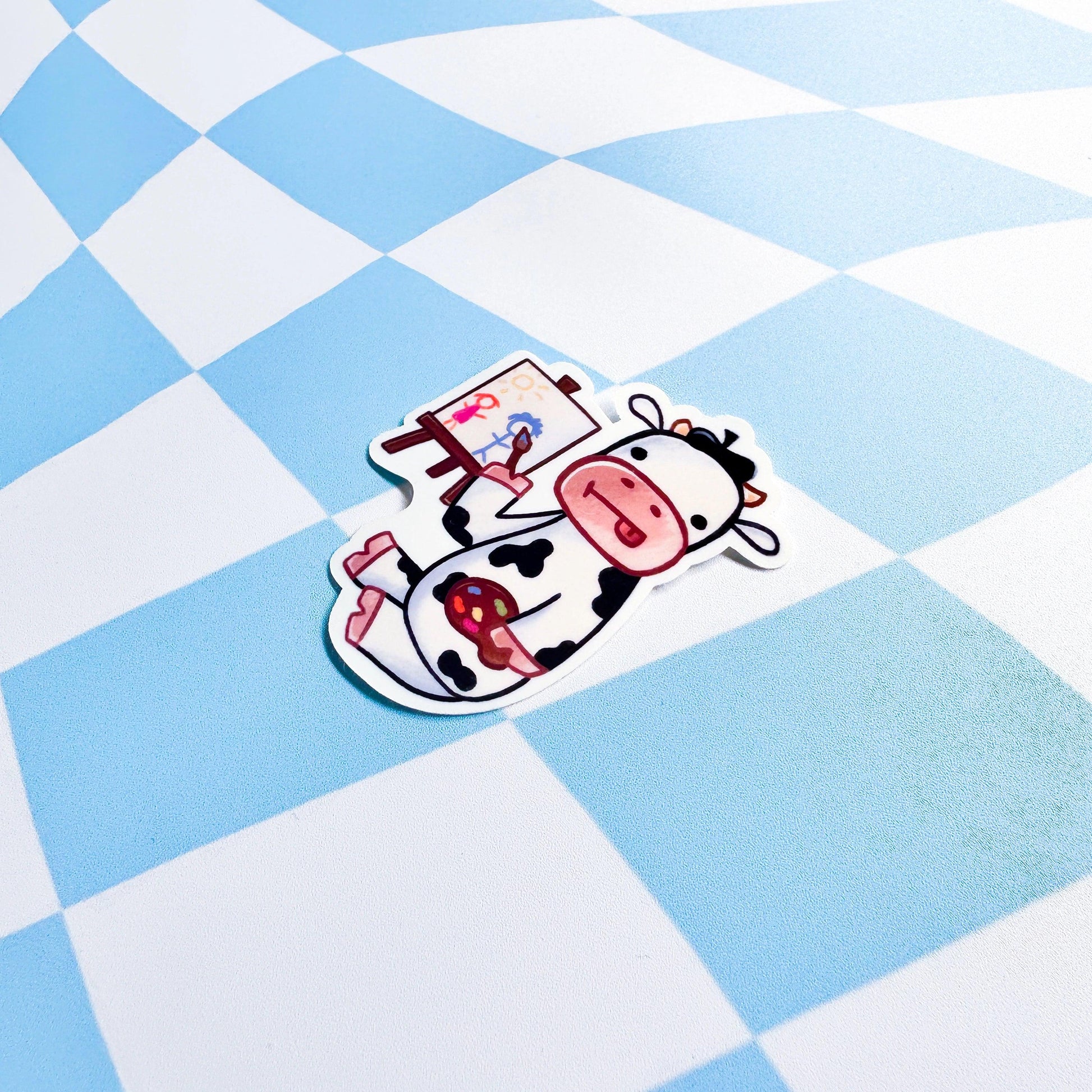 Artist Derp Cow Sticker - Arttay Designs