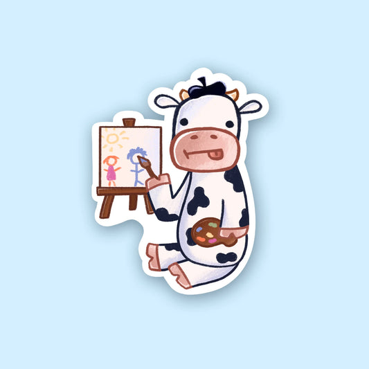 Artist Derp Cow Sticker