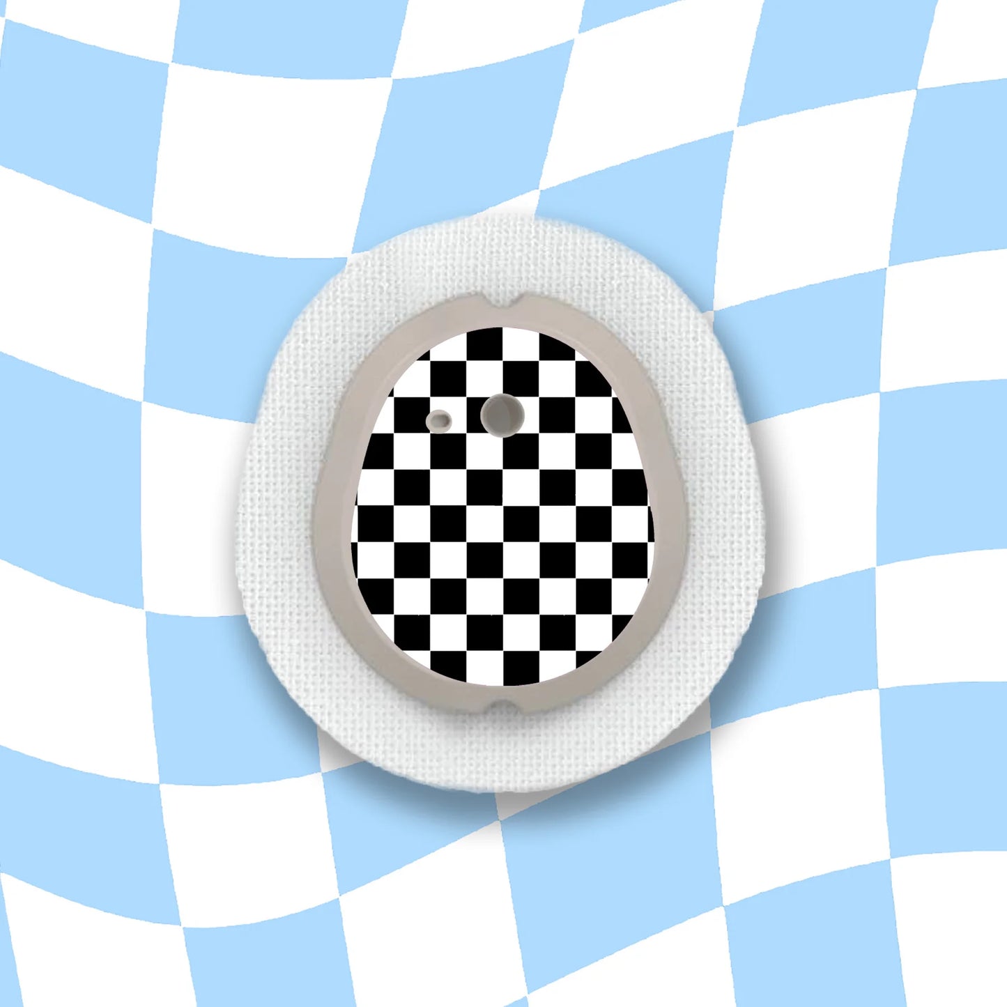 Black Checkered Device Stickers