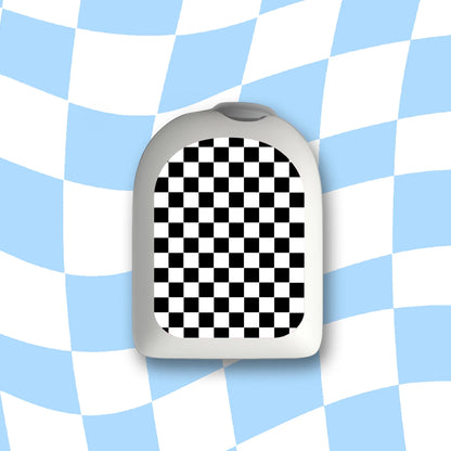 Black Checkered Device Stickers
