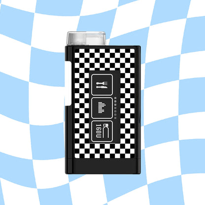 Black Checkered Device Stickers