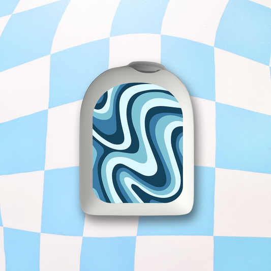 Blue Waves Omnipod Stickers - 6 Pack