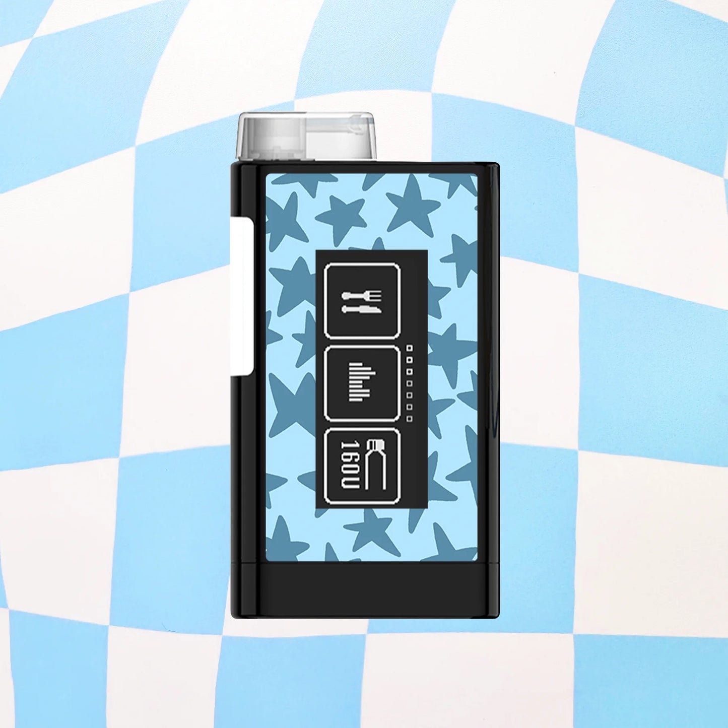 Blue Stars Diabetes Device Stickers