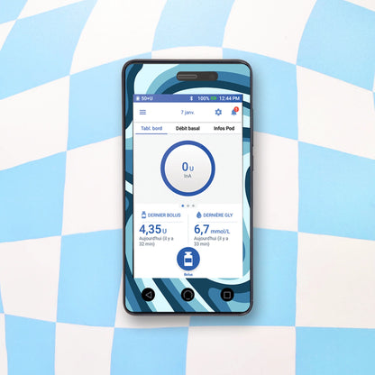 Blue Waves Diabetes Device Stickers