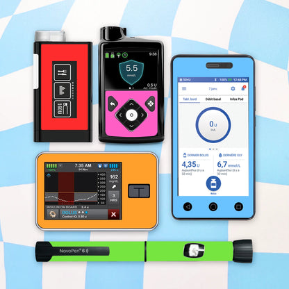 Bright Colours Diabetes Device Stickers