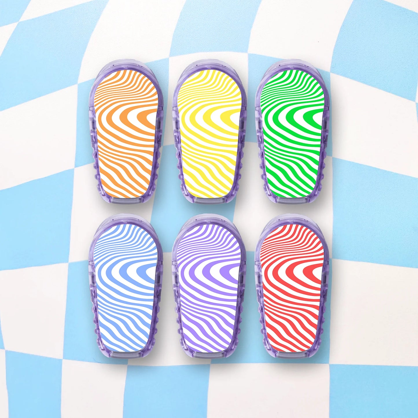 Swirly Colours Diabetes Device Stickers