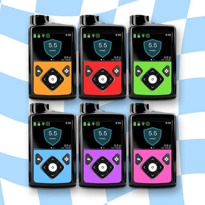 Bright Colours Diabetes Device Stickers