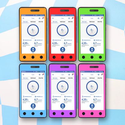 Bright Colours Diabetes Device Stickers