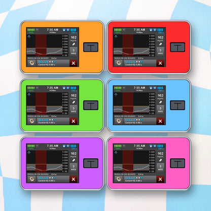 Bright Colours Diabetes Device Stickers