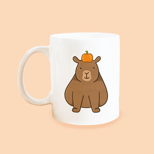 Capybara with Orange Coffee Mug
