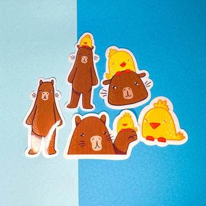 Capybara Sticker Set - Arttay Designs