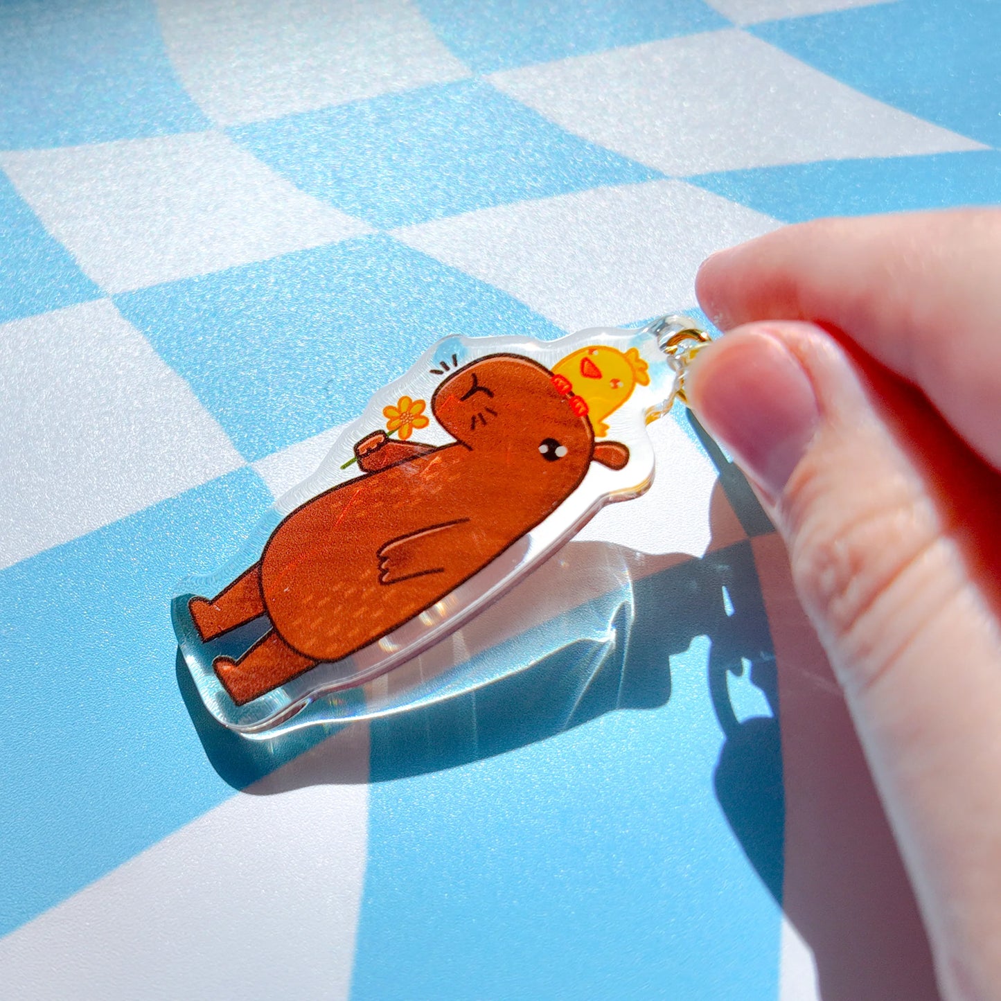 Capybara Acrylic Keychain