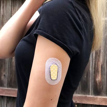 Checkered Flowers Dexcom G6 Transmitter Stickers - 6 Pack