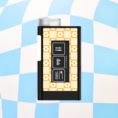 Checkered Daisies Diabetes Device Stickers