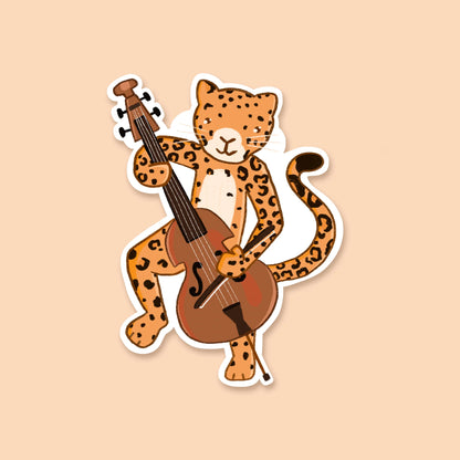 Jaguar Playing Jazz Sticker