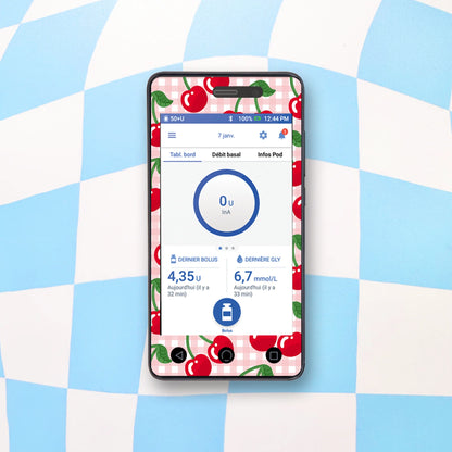 Cherries Diabetes Device Stickers