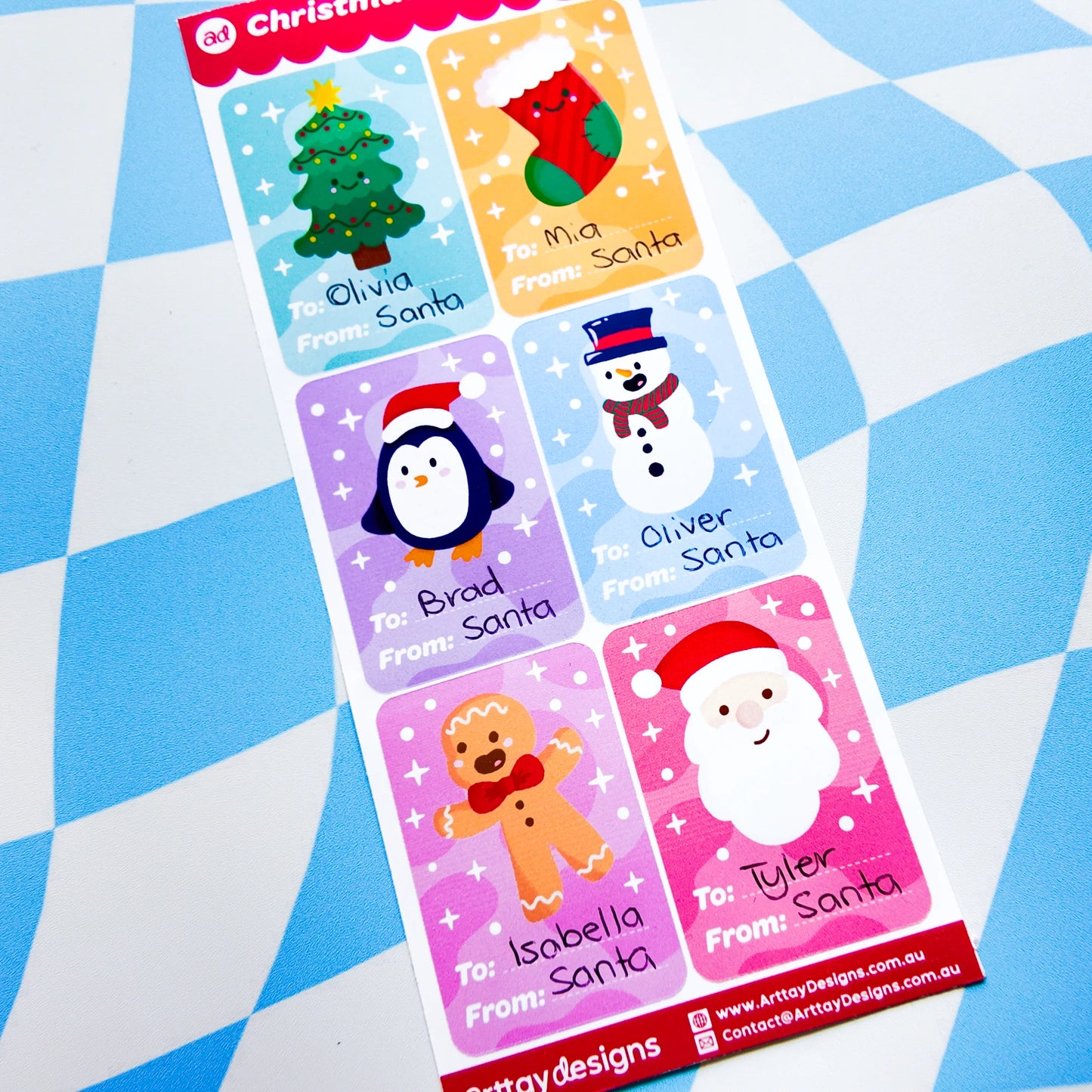 Christmas Gift Sticker Labels