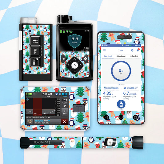 Christmas Diabetes Device Stickers