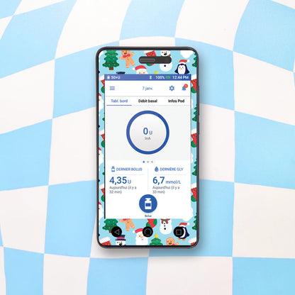 Christmas Diabetes Device Stickers