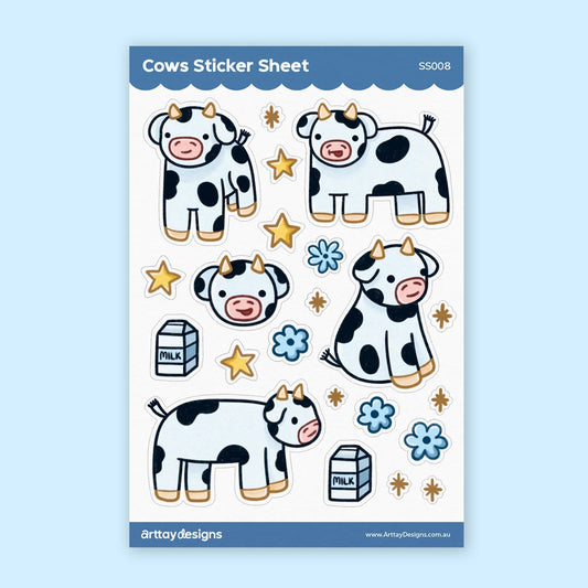 Cows Sticker Sheet
