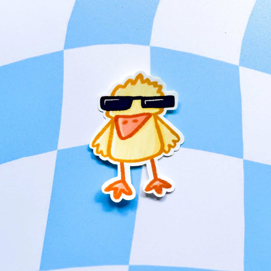 Cool Duck Sticker - Arttay Designs