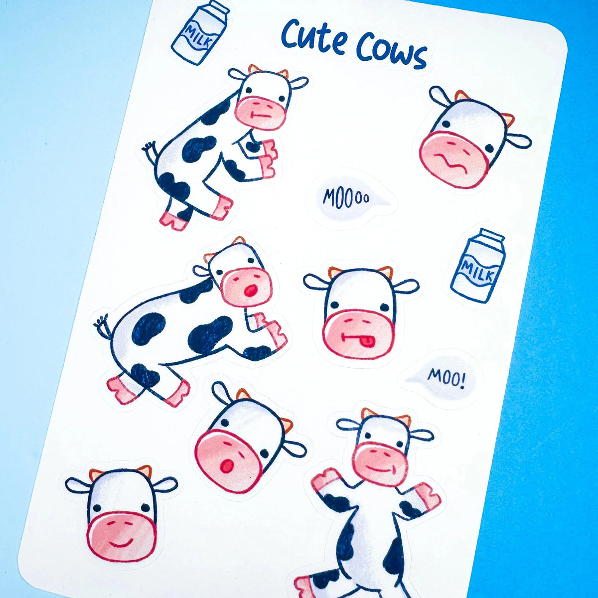 Kuh Sticker Cows Sticker Sheet – Arttay Designs