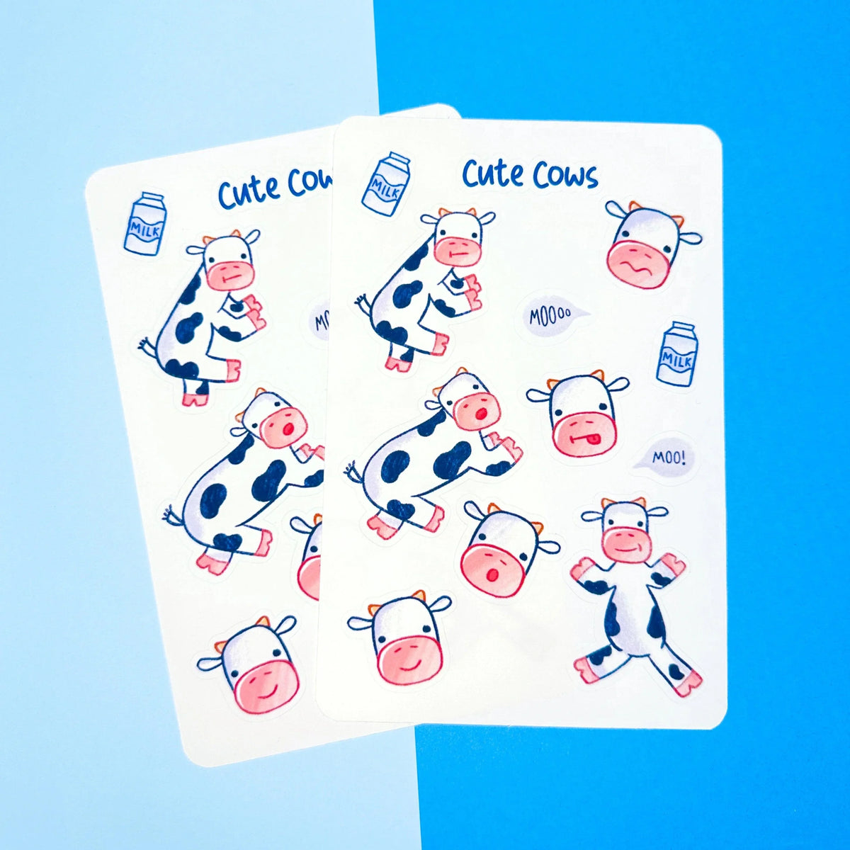 Cow Sticker Cut Out Cows Sticker Sheet – Arttay Designs