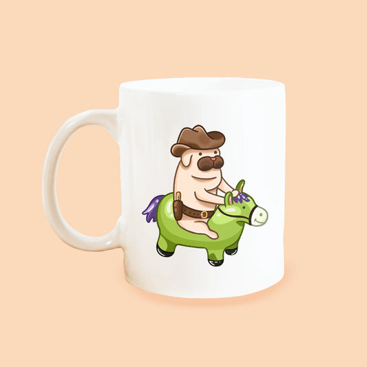 Cowboy Pug Coffee Mug