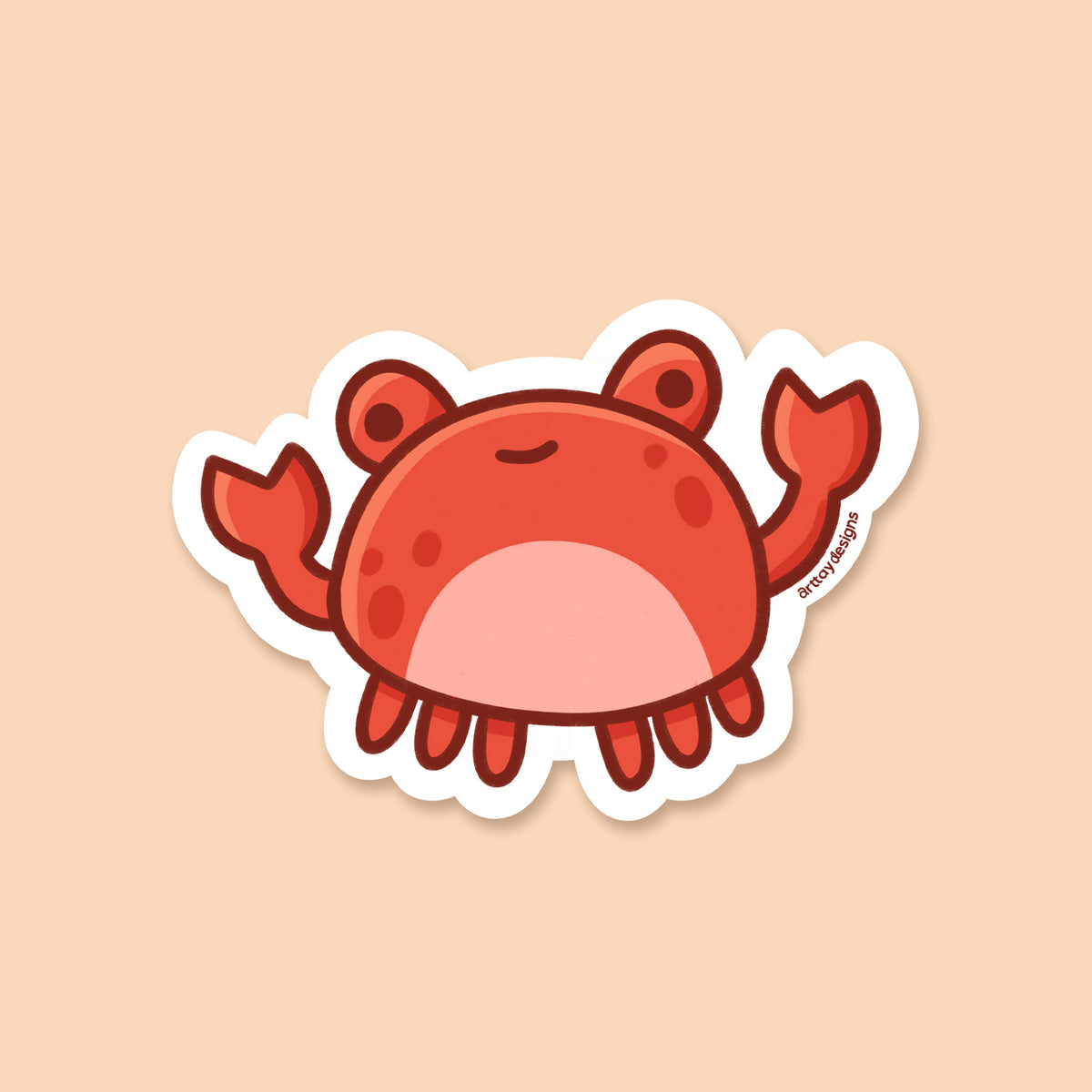 Cute Crab Sticker