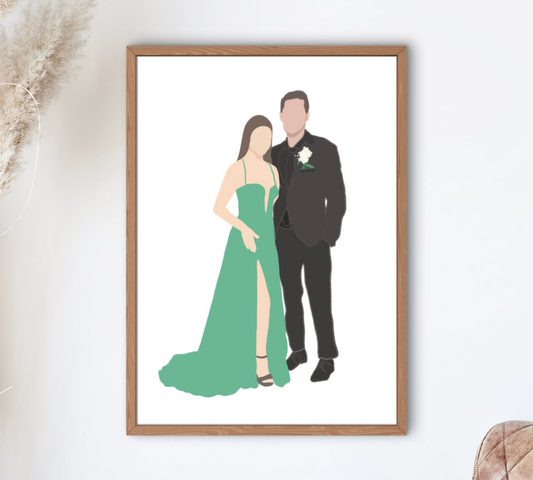 Custom Faceless Couples Portrait