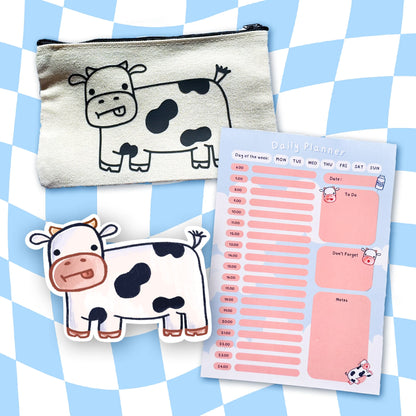 Cute Cow Stationery Bundle