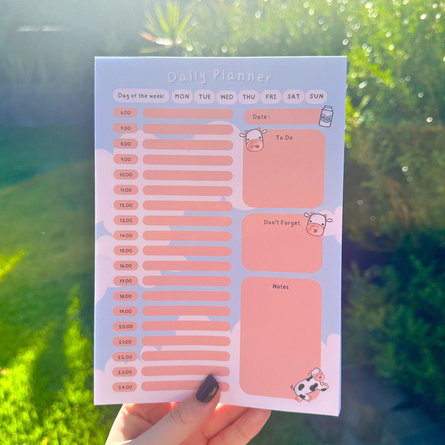 Cute Cow Daily Planner - Arttay Designs