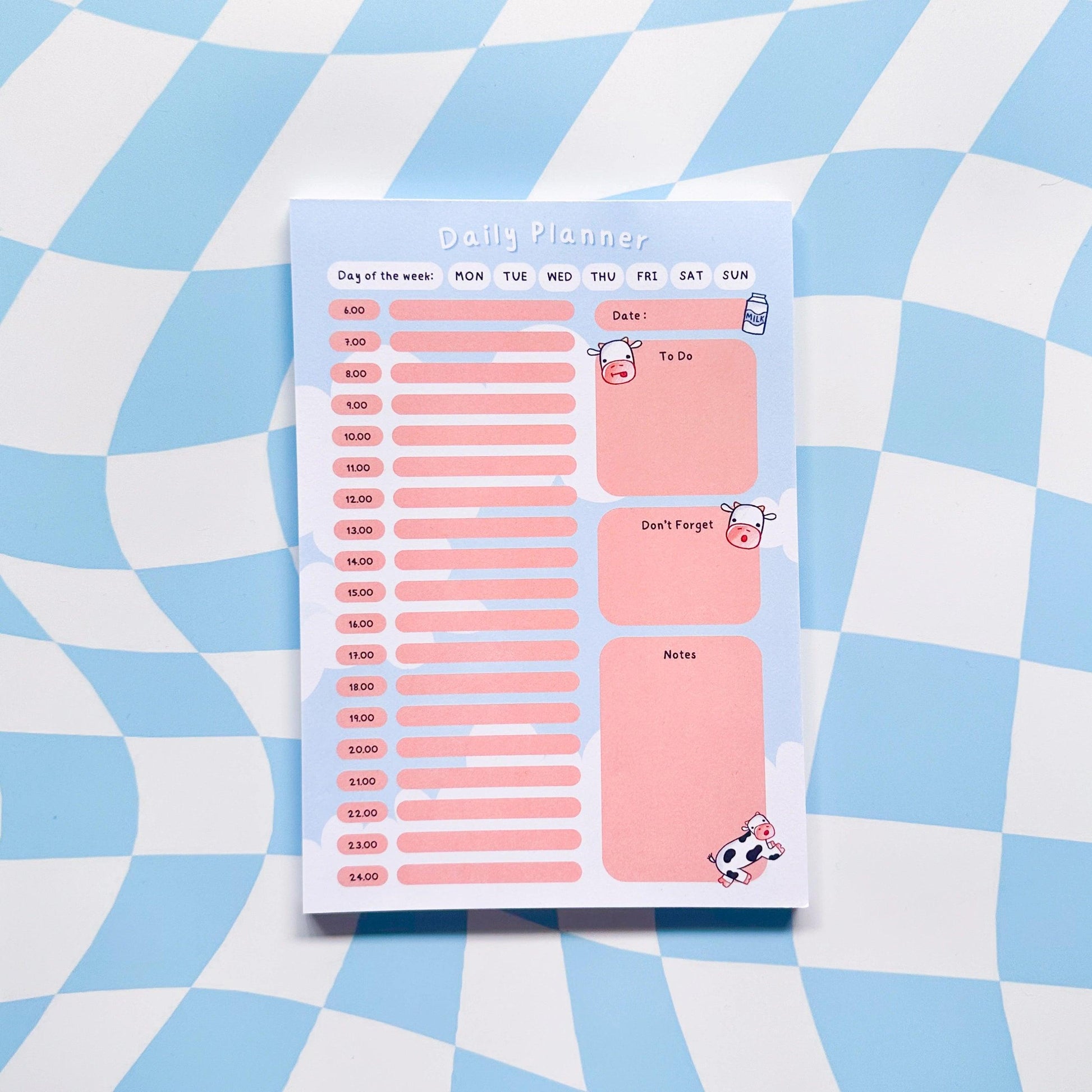 Cute Cow Daily Planner - Arttay Designs