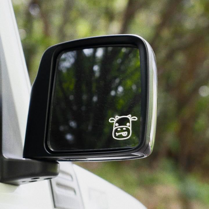 Cow Mirror Decal Sticker