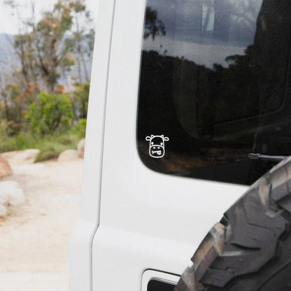 Cow Mirror Decal Sticker