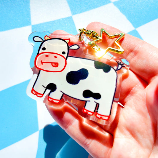 Cow Acrylic Keychain