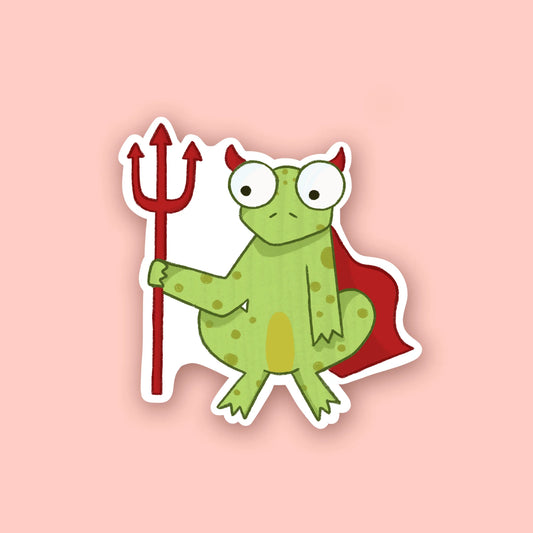 Devil Frog Sticker