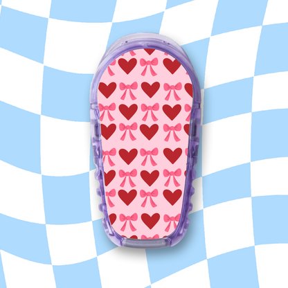Valentines Diabetes Device Stickers