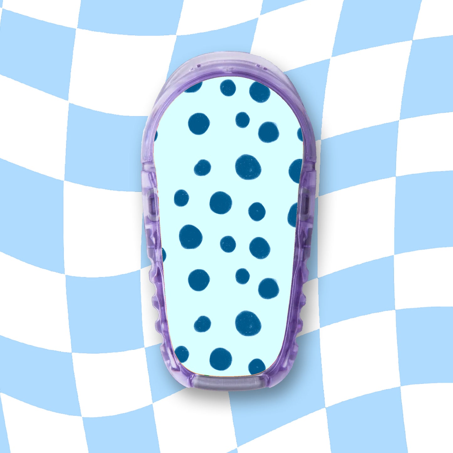 Blue Polka Dots Diabetes Device Stickers