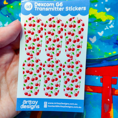 Cherries Diabetes Stickers - 6 Pack