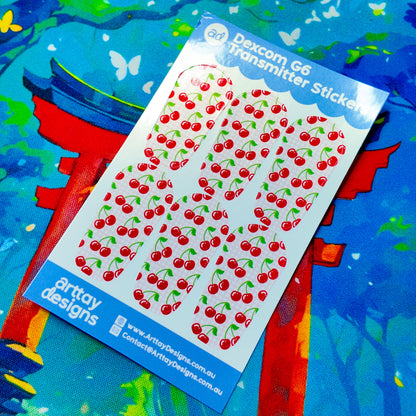 Cherries Diabetes Stickers - 6 Pack